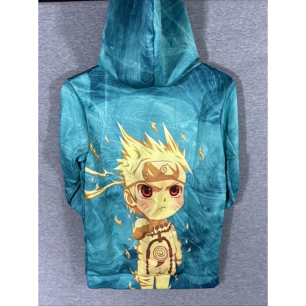 Naruto Hoodie, Men’s Small, Teal & Yellow, New Without Tags, Read Des. - Picture 5 of 12